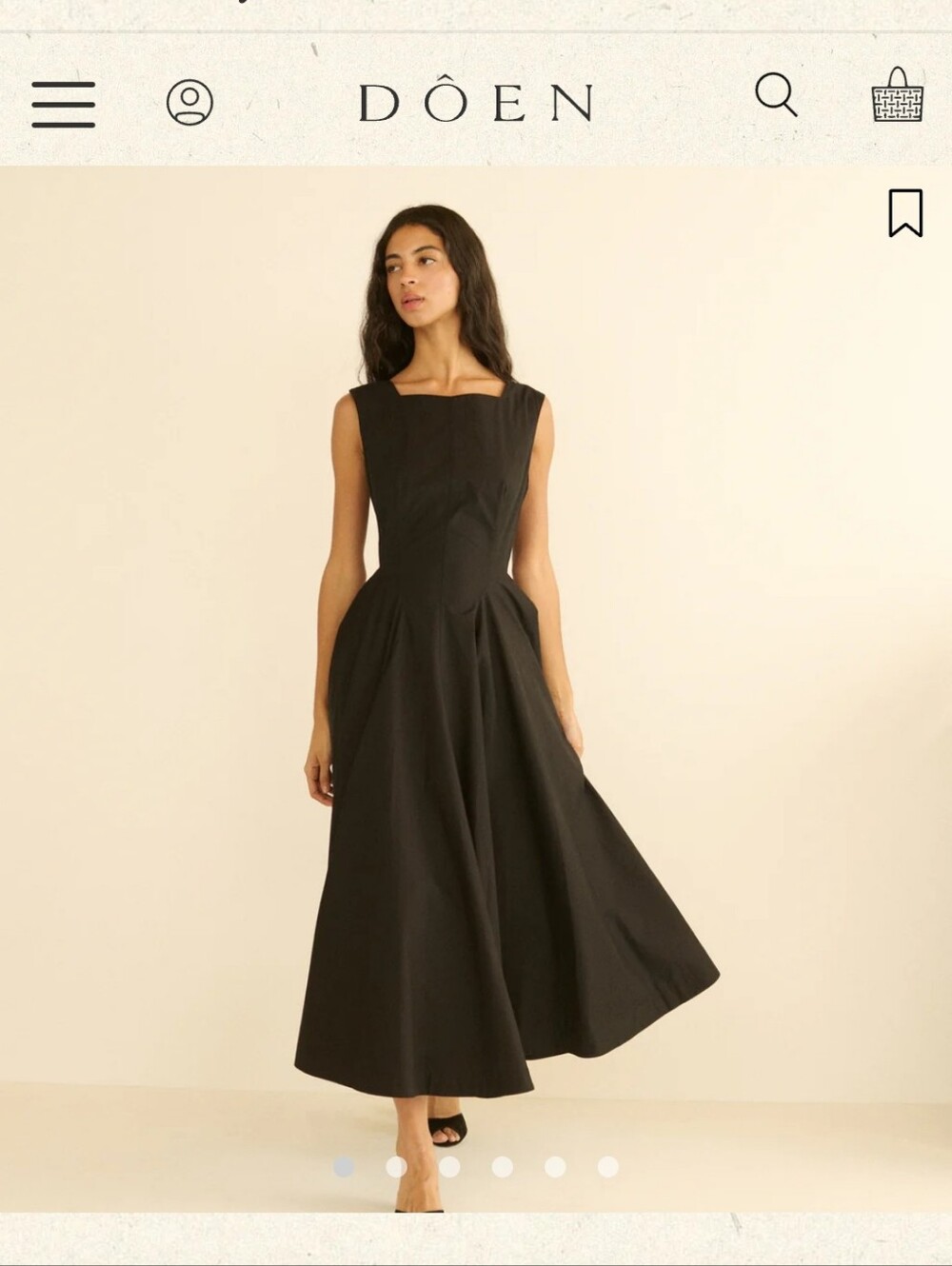 Doen Riviera Dress In Black - Picture 2 of 5